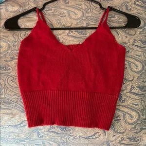 Brandy Melville cute red crop top!